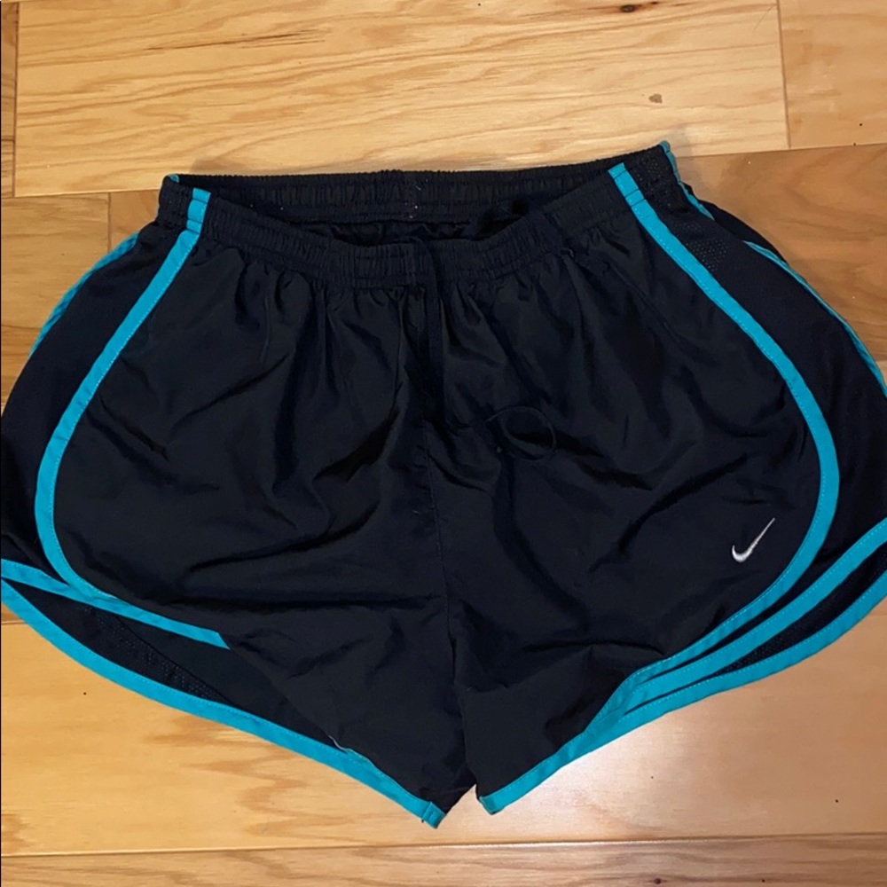 Black Nike Shorts with Blue Lining